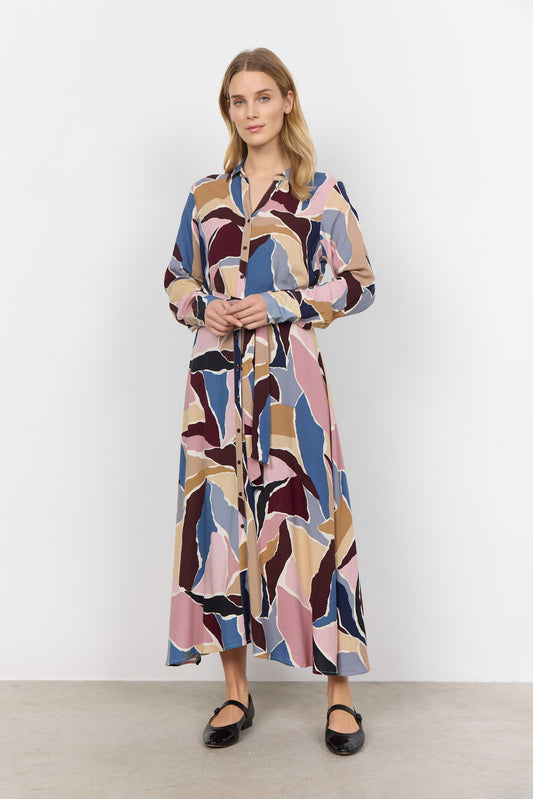SOYACONCEPT HANA DRESS - WINE MIX - Vi-Leen's Fashions