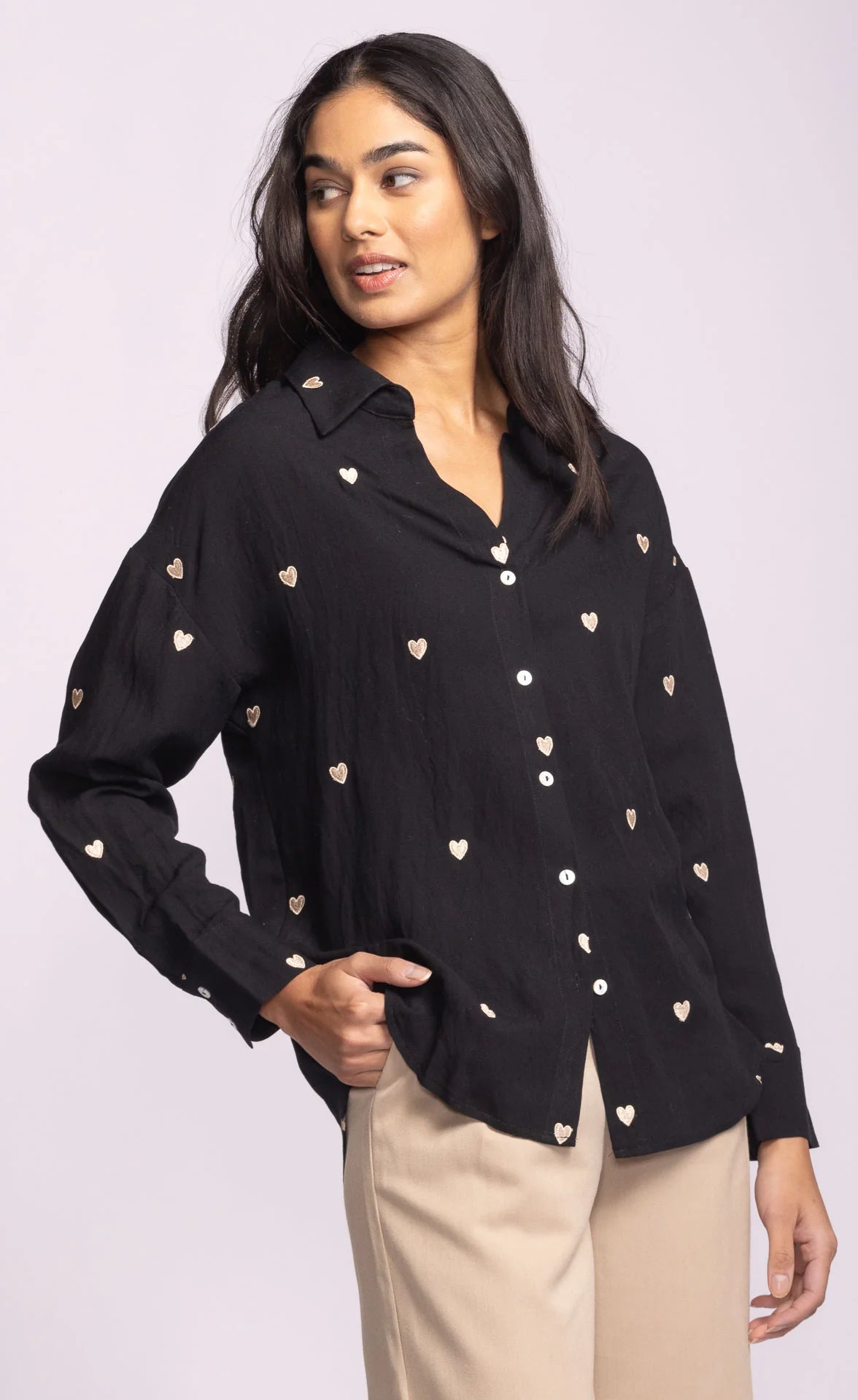 PINK MARTINI SPEZIA BLOUSE - BLACK