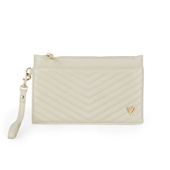 ABERDEEN WALLET WRISTLET - CREAM