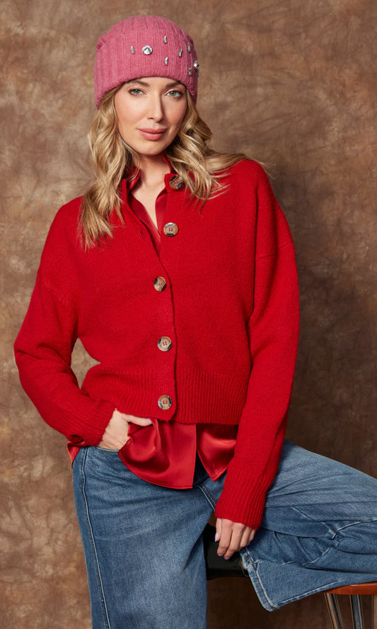 RD STYLE KOHANNA CARDIGAN - GARNET