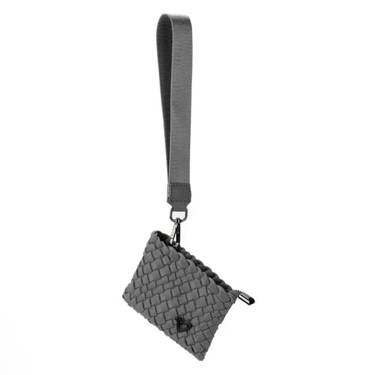 WINDSOR WOVEN CARD/COIN HOLDER - SLATE - Vi-Leen's Fashions