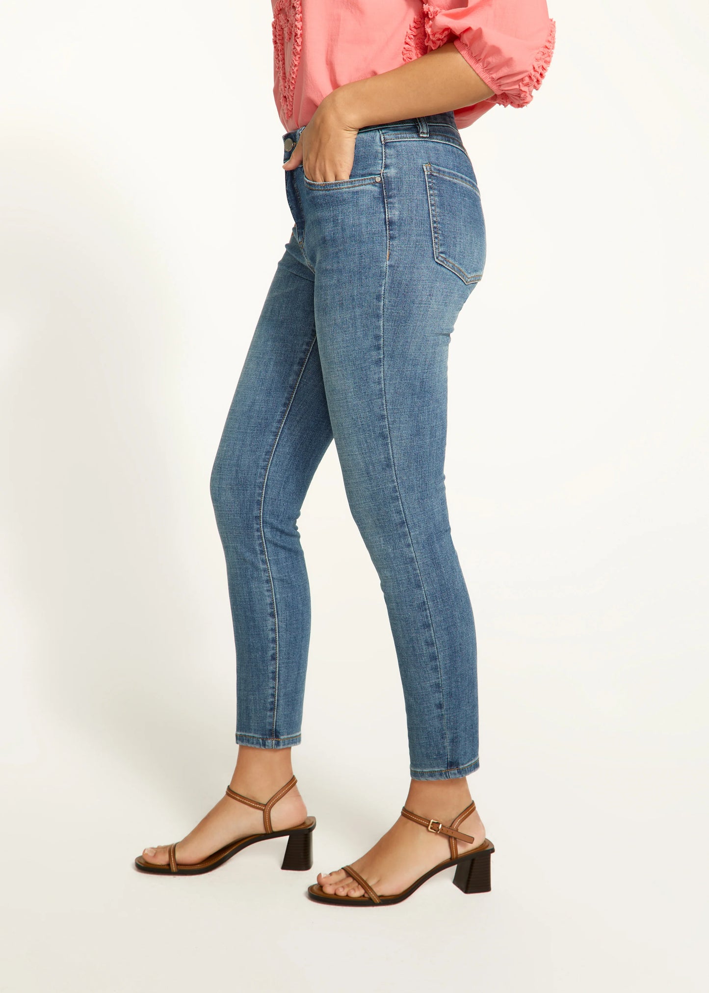 FDJ OLIVIA SLIM ANKLE - MEDIUM WASH