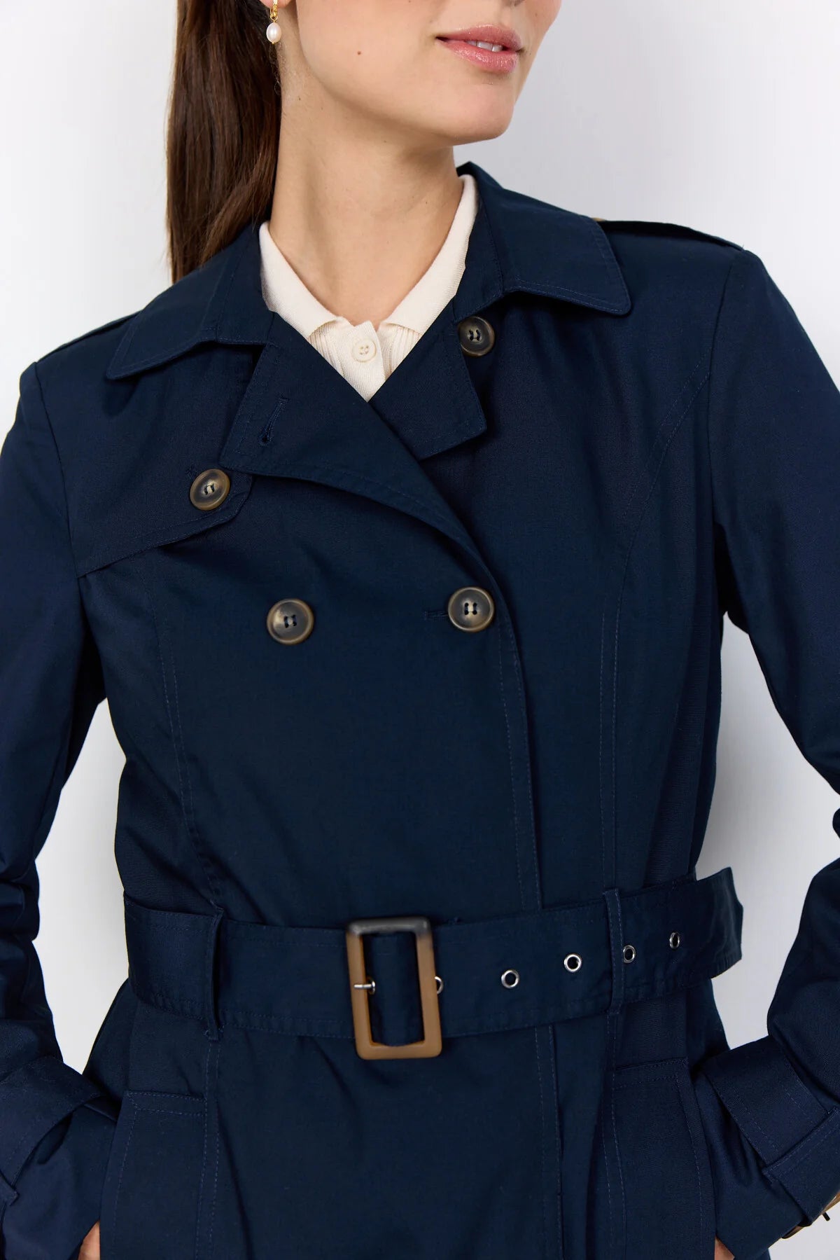 SOYACONCEPT LORA TRENCH COAT - NAVY - Vi-Leen's Fashions