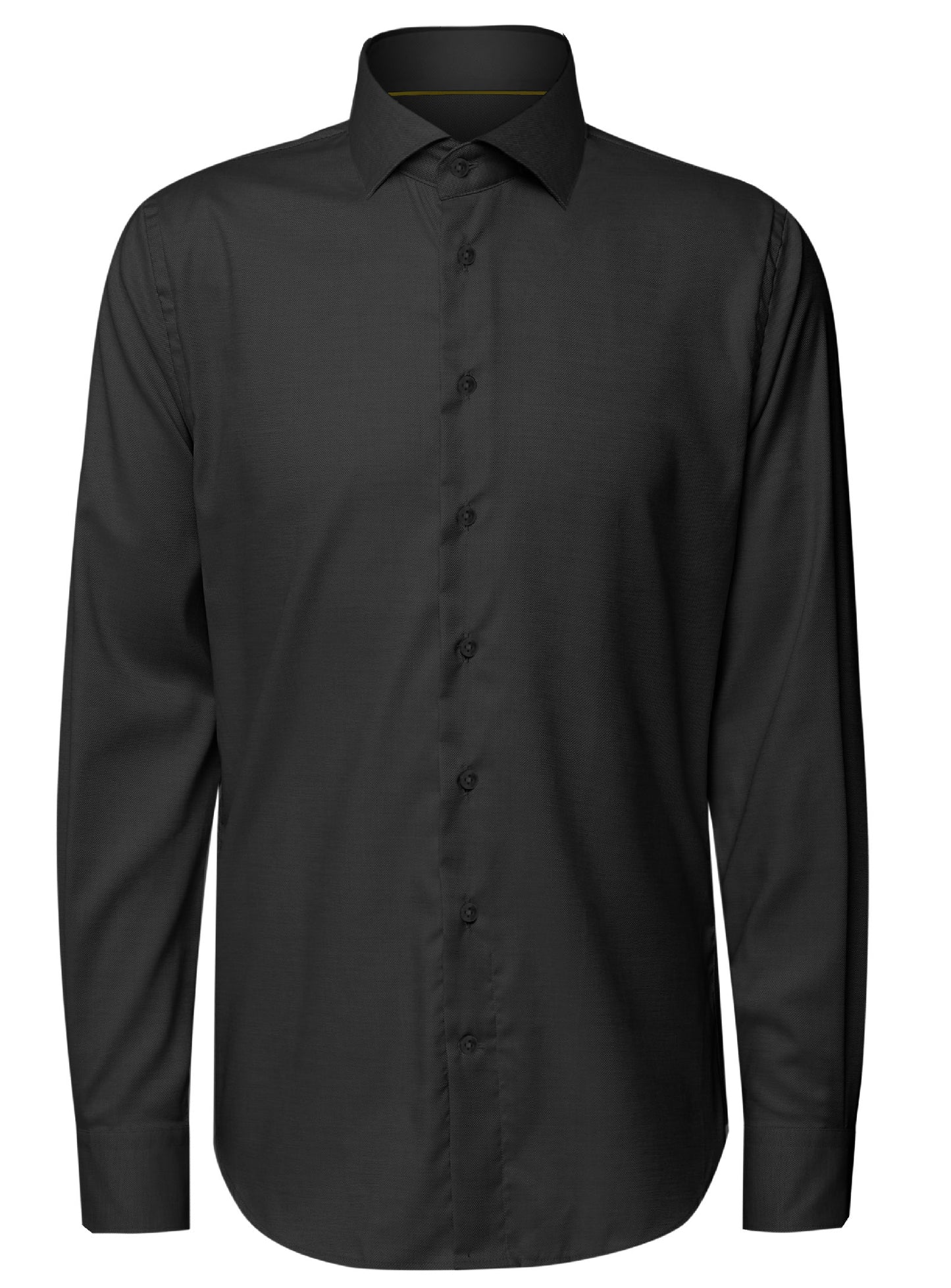 MEN'S POINT ZERO SOLID BUTTON UP SHIRT - BLACK