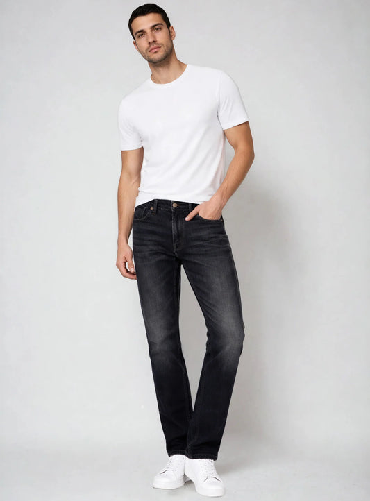 MEN'S POINT ZERO FLEX STRAIGHT LEG JEAN - BLACK WASH - Vi-Leen's Fashions