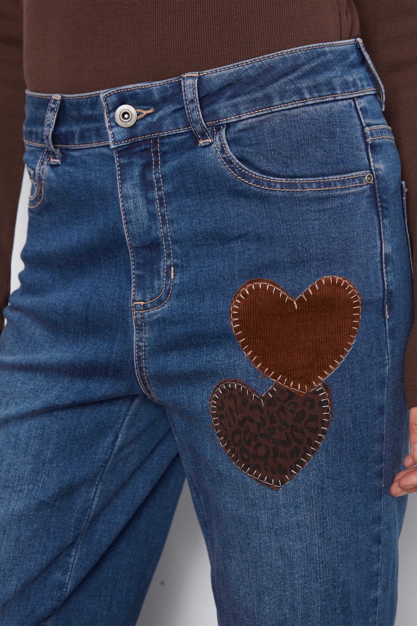 CHARLIE B JEAN WITH HEART PATCHES - Vi-Leen's Fashions