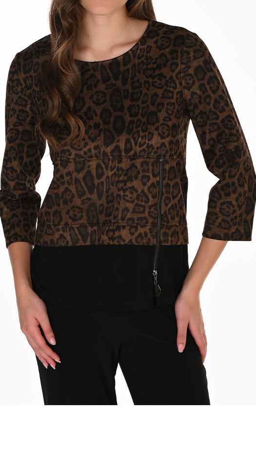 FRANK LYMAN LEOPARD PRINT TOP
