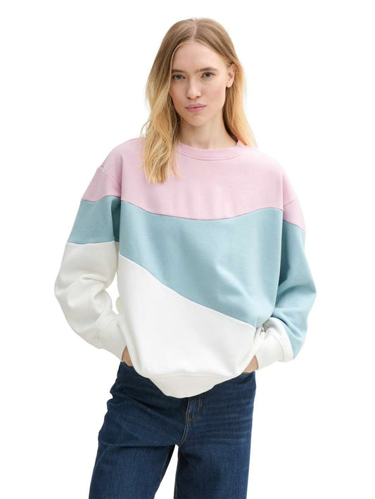 TOM TAILOR COLORBLOCK SWEATSHIRT