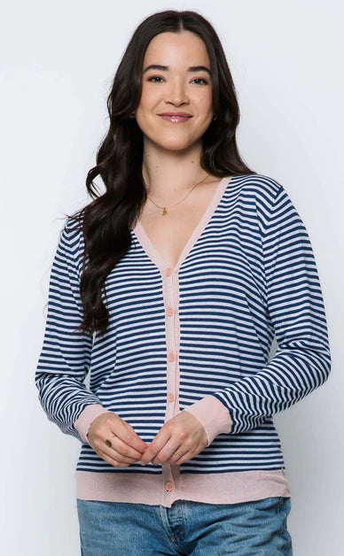 ORB CELINE CARDIGAN - MINI STRIPE - Vi-Leen's Fashions