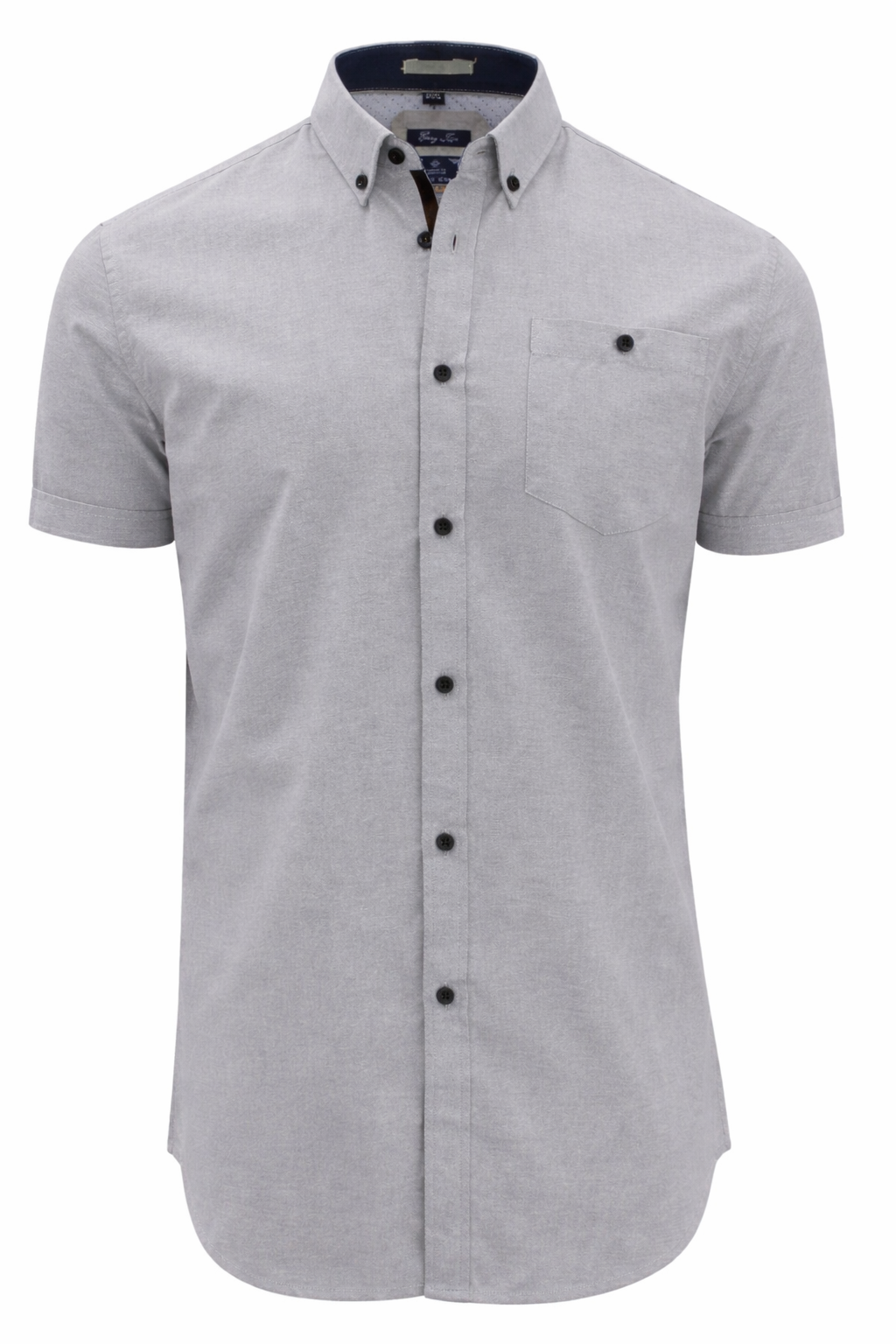 MEN'S POINT ZERO POLY COTTON SHIRT - LIGHT GREY - Vi-Leen's Fashions