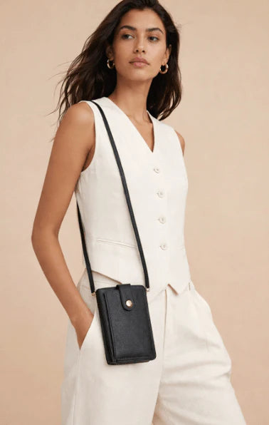 SOLINA PHONE CROSSBODY - BLACK - Vi-Leen's Fashions