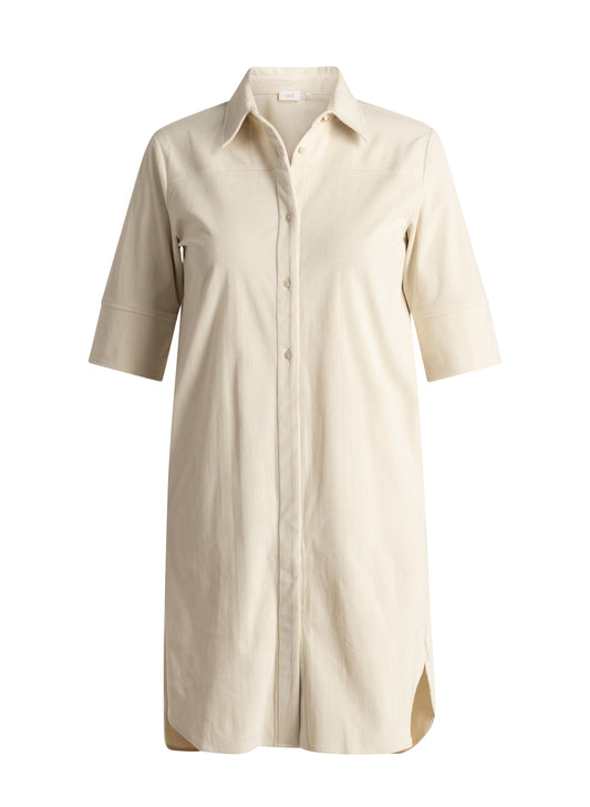 YEST SABINE DRESS - BEIGE CREAM