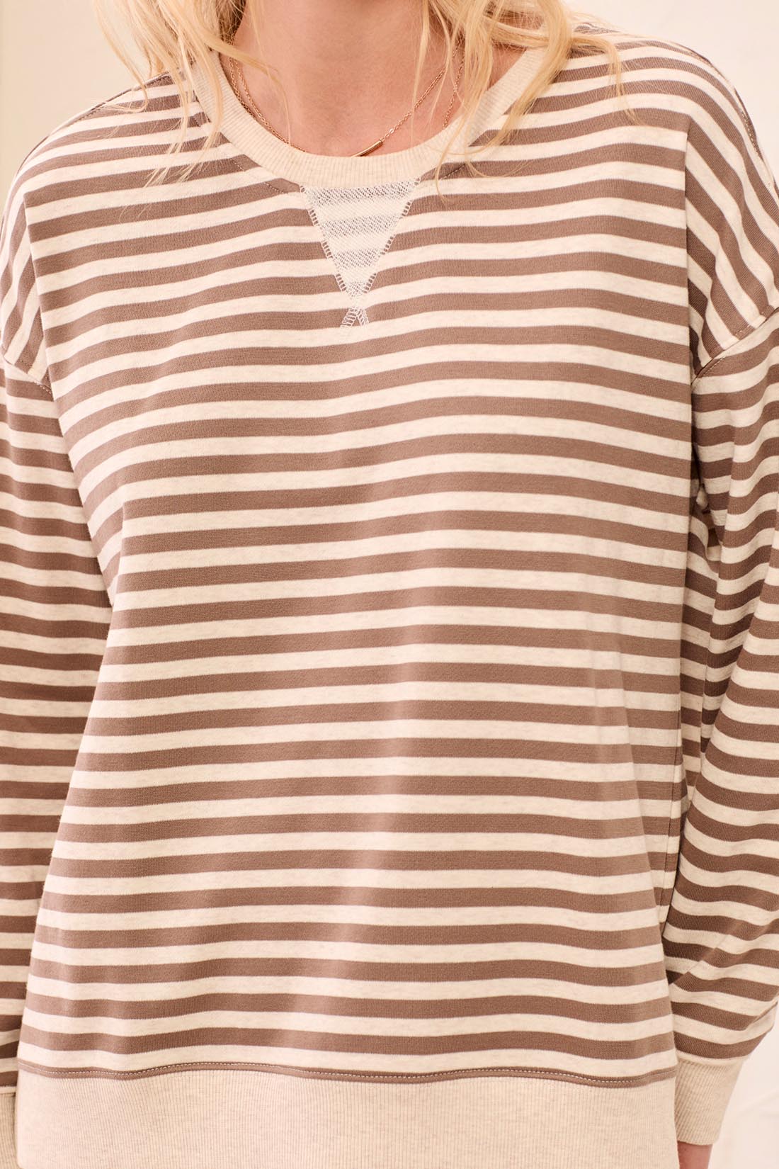 TRIBAL STRIPE SWEATSHIRT - FOSSIL