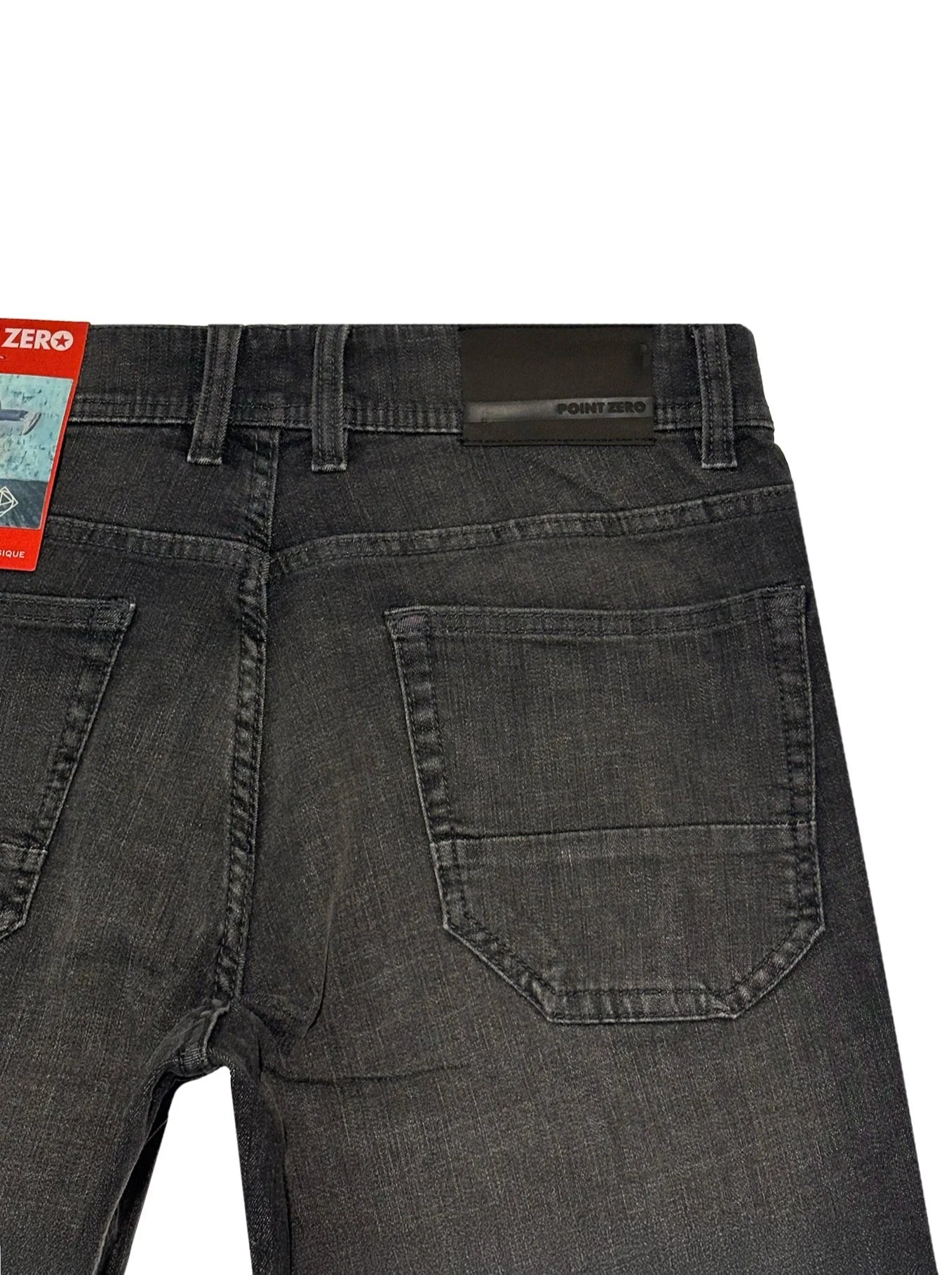 MEN'S POINT ZERO FLEX STRAIGHT LEG JEAN - BLACK WASH - Vi-Leen's Fashions