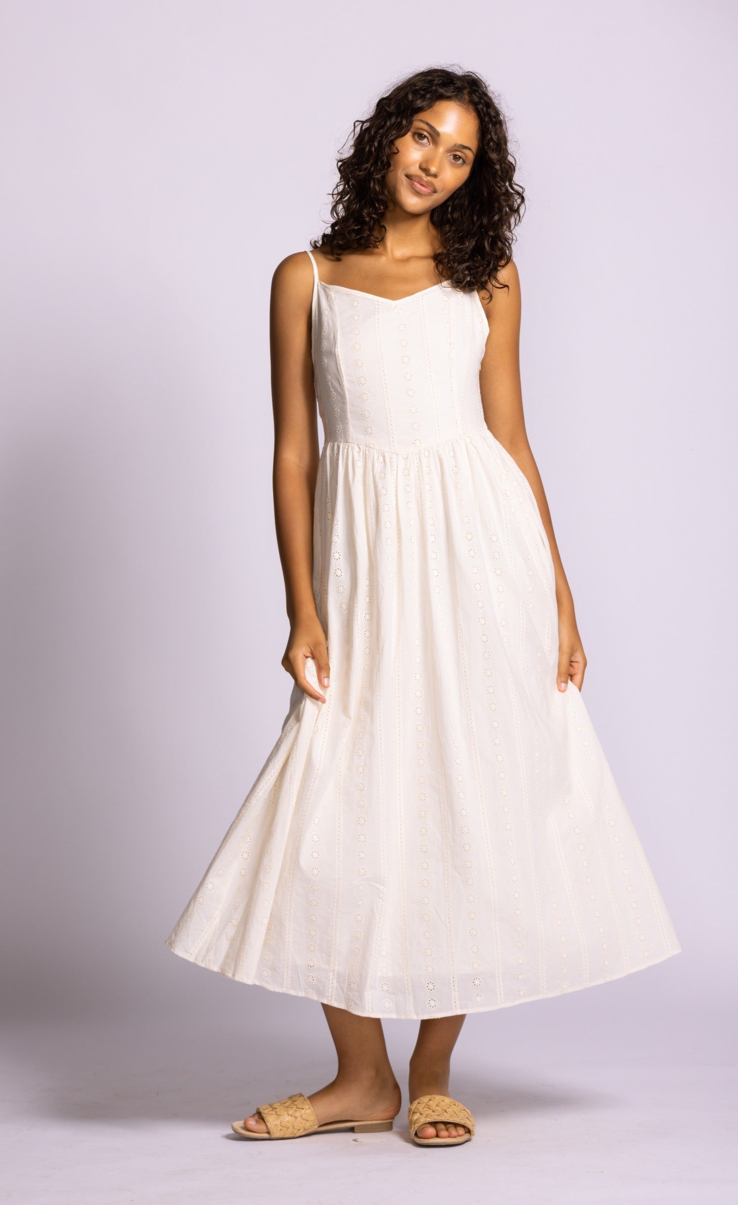 PINK MARTINI FARMDALE DRESS - BEIGE - Vi-Leen's Fashions
