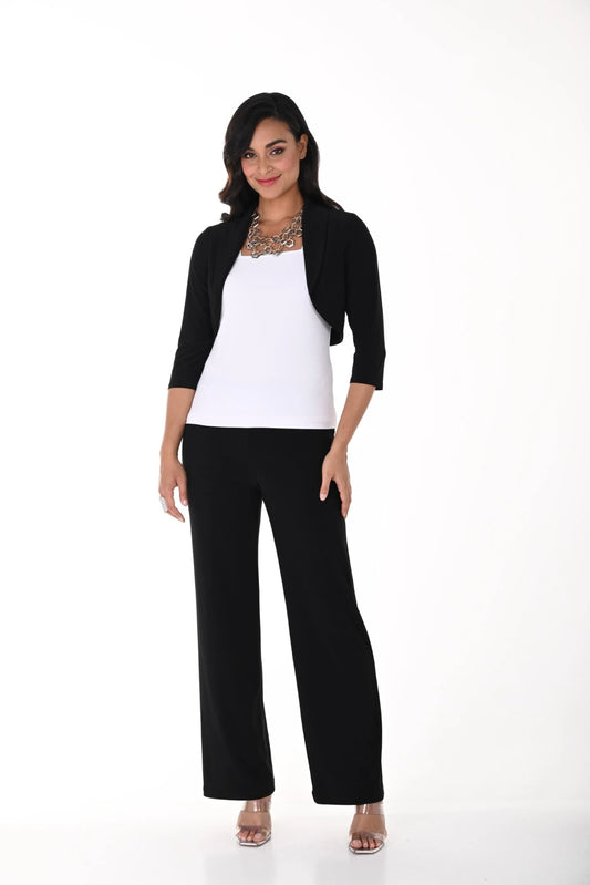 FRANK LYMAN DRESSY WIDE LEG PANT - BLACK - Vi-Leen's Fashions