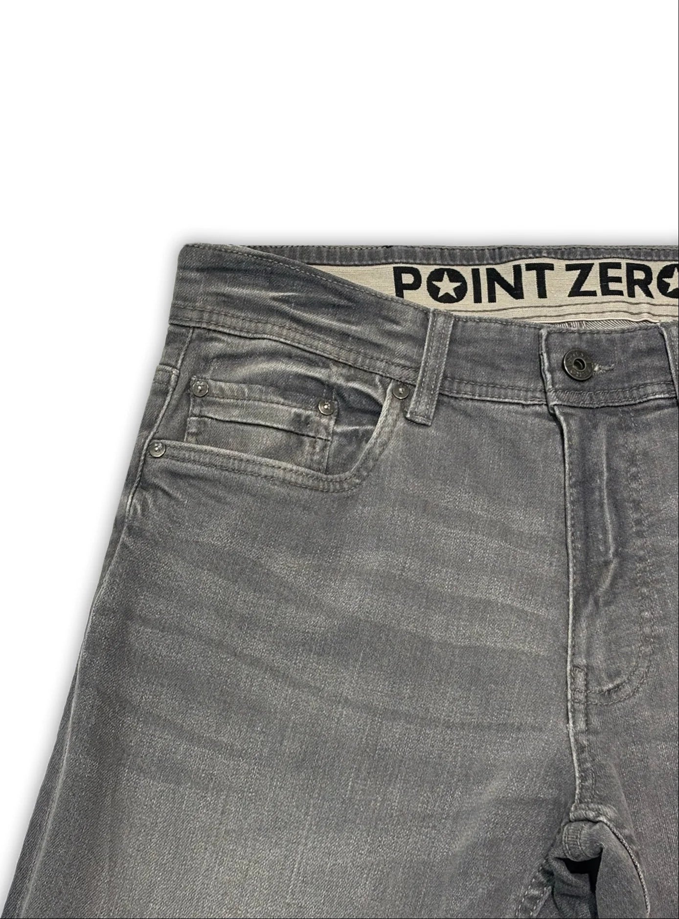 MEN'S POINT ZERO FLEX CLASSIC FIT DENIM - GREY - Vi-Leen's Fashions