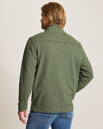 TOMMY BAHAMA CASCADE BUTTON MOCK PULLOVER - TAPENADE - Vi-Leen's Fashions