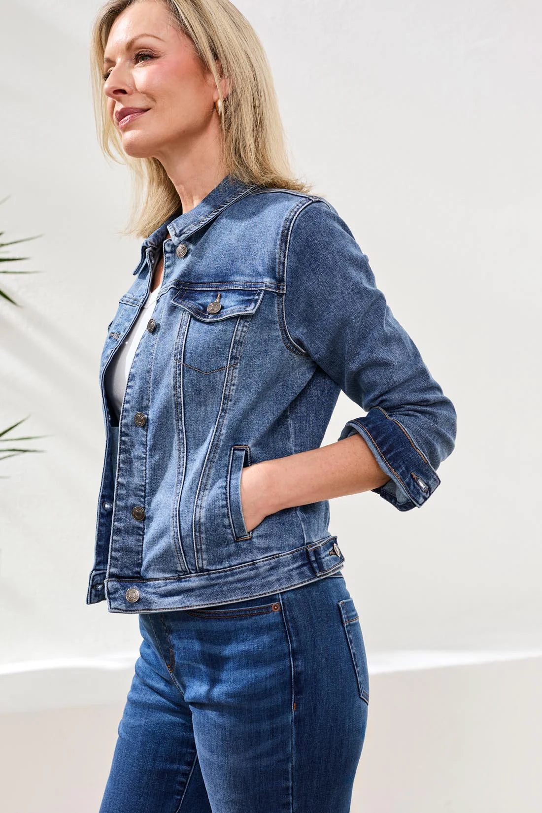 TRIBAL CLASSIC DENIM JACKET - DARK VINTAGE - Vi-Leen's Fashions