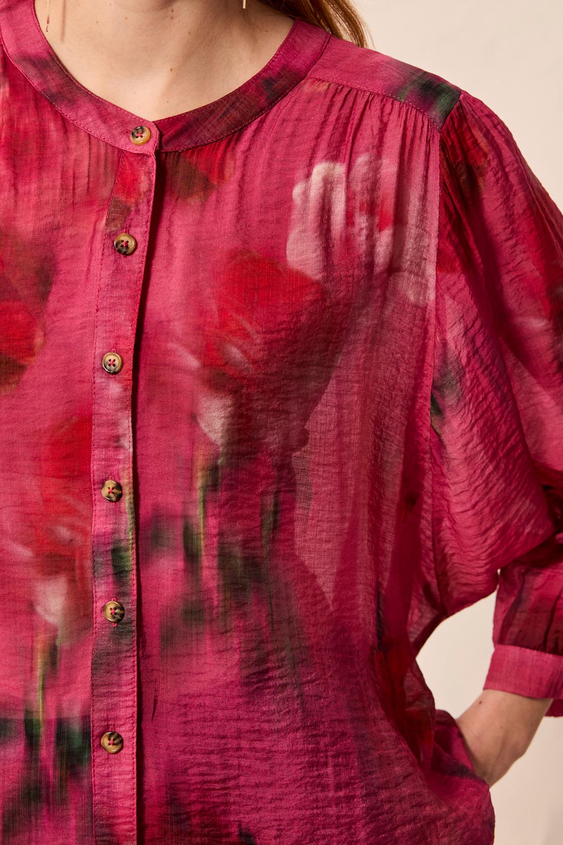 TRIBAL DOLMAN SLEEVE BLOUSE - NOSTALGIA