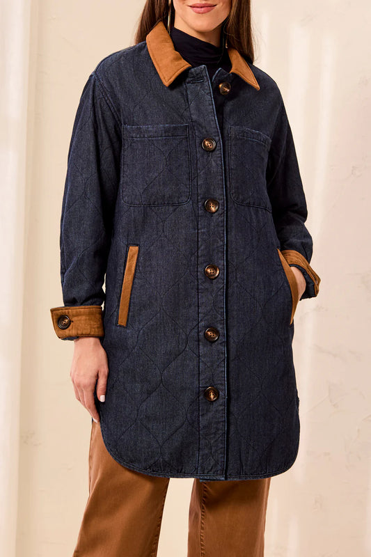 TRIBAL QUILTED DENIM JACKET