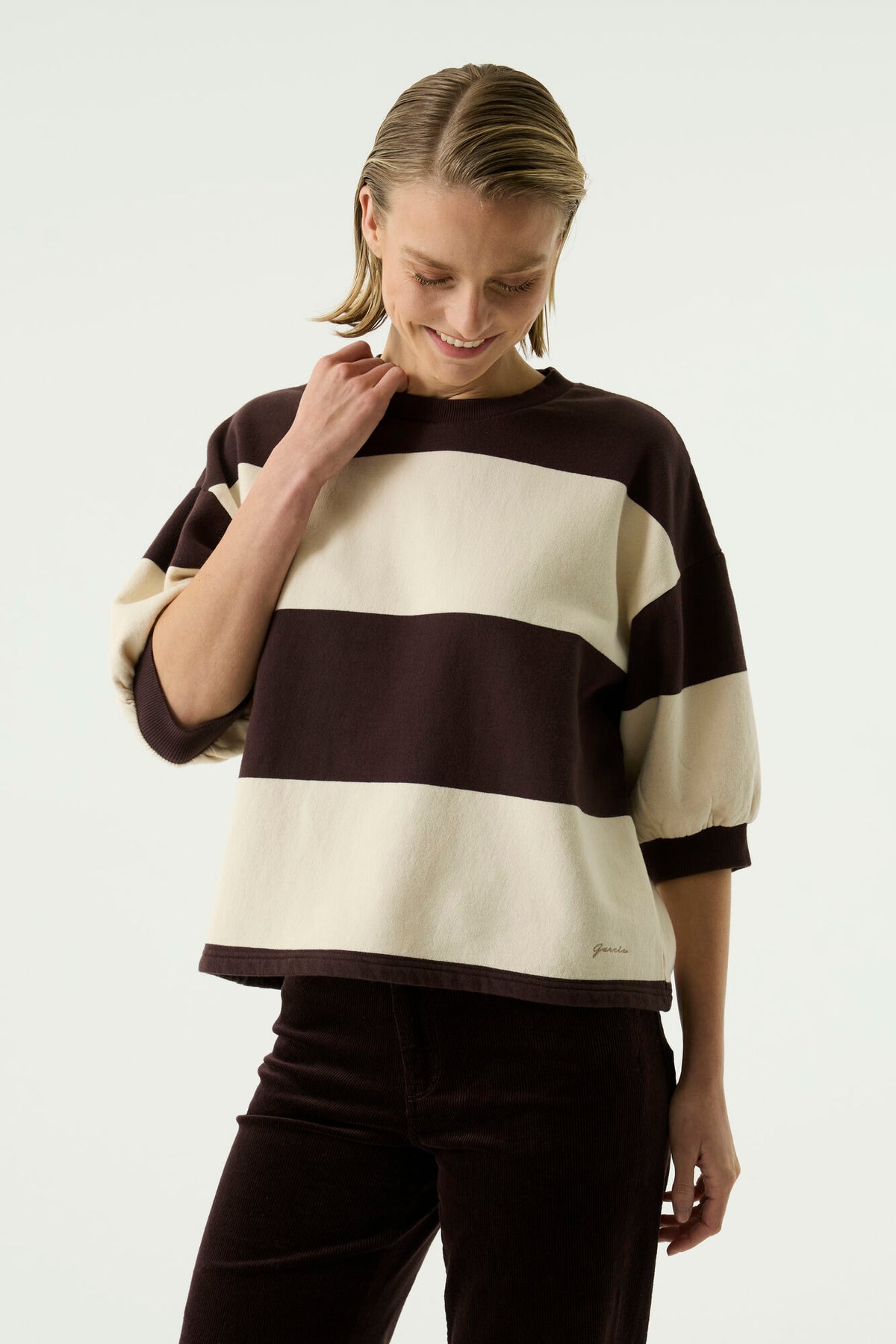 GARCIA STRIPE SWEATSHIRT - HAZEL BLOOM - Vi-Leen's Fashions