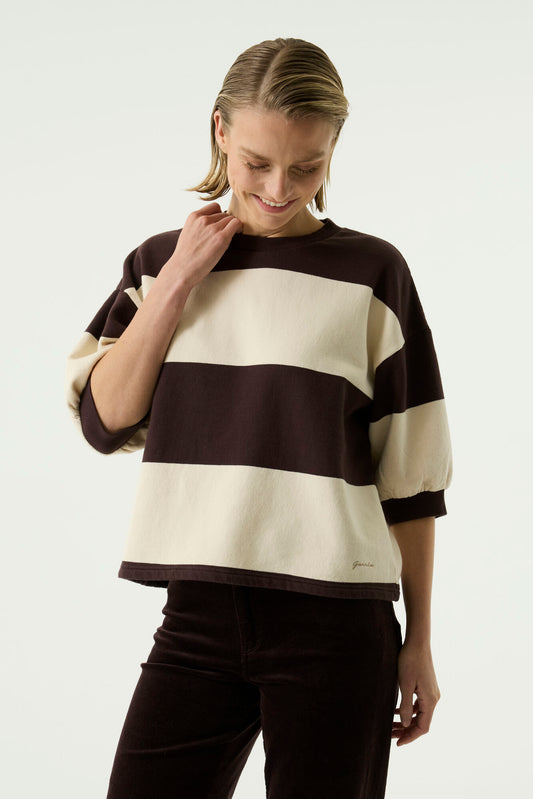 GARCIA STRIPE SWEATSHIRT - HAZEL BLOOM - Vi-Leen's Fashions