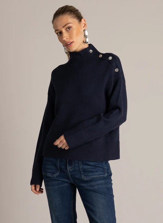 YEST CHANTAL ESSENTIAL SWEATER - DARK BLUE - Vi-Leen's Fashions