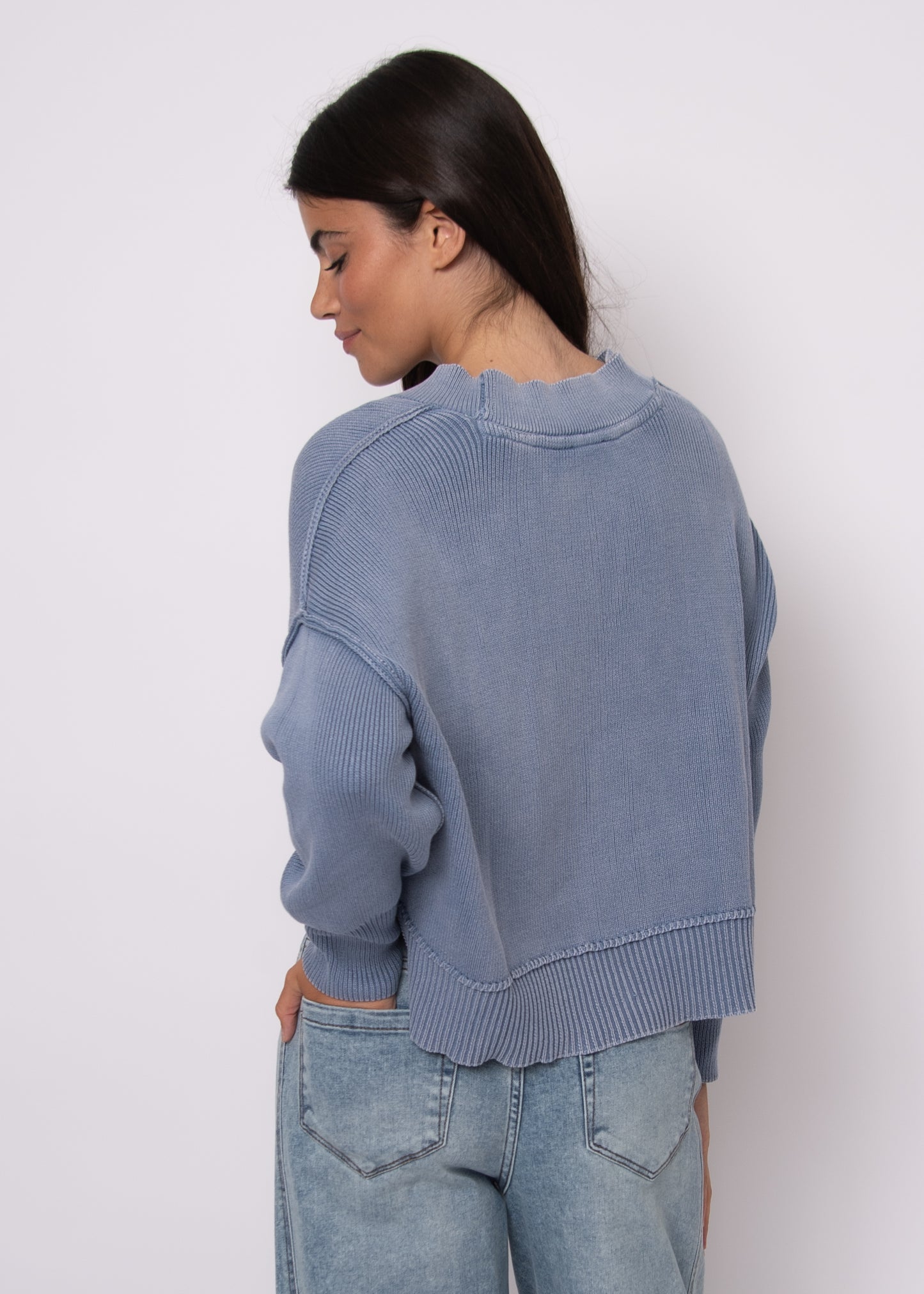 RD STYLE SUMIRE CROPPED CARDIGAN - ACID BLUE - Vi-Leen's Fashions
