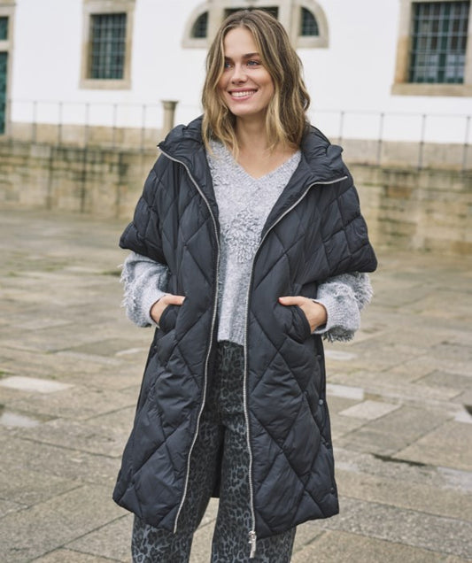 ESQUALO VEST WITH HOOD - BLACK