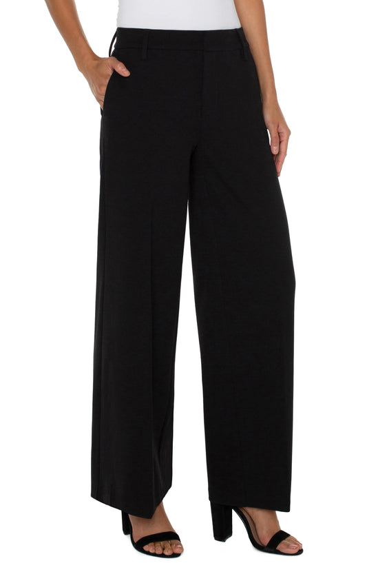 LIVERPOOL KELSEY WIDE LEG TROUSER - BLACK
