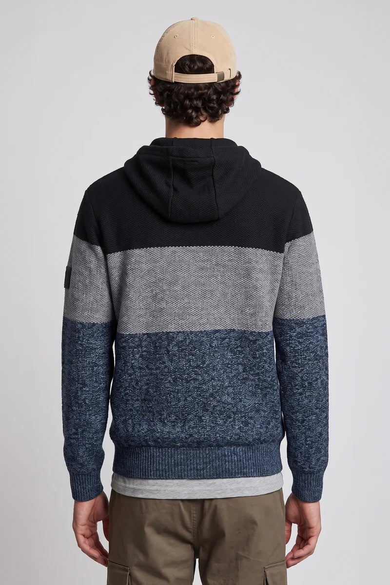 MEN'S POINT ZERO FLEECE LINED FULL ZIP HOODIE - NAVY
