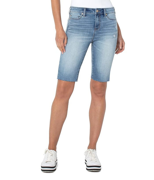 LIVERPOOL CRUISER SHORT WITH CUT HEM - EASTPORT - Vi-Leen's Fashions