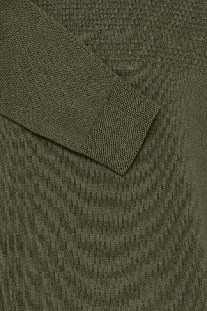 BLEND CREW NECK SWEATER - FOREST NIGHT