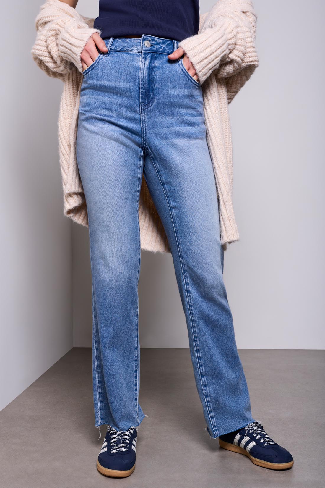 TRIBAL SOPHIA 90'S STRAIGHT LEG JEAN - AUTHENTIC BLUE