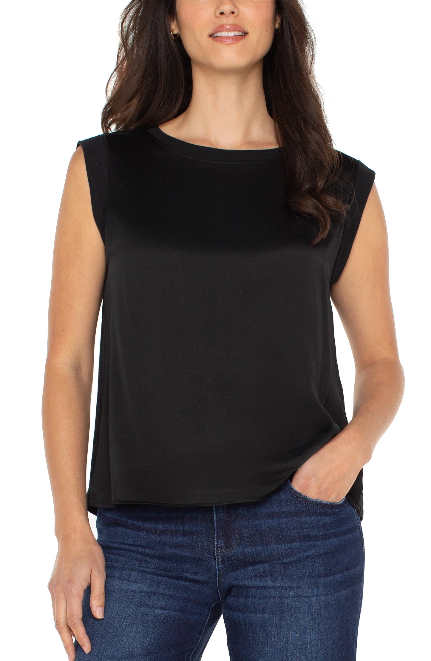 LIVERPOOL SLEEVELESS BLACK TOP