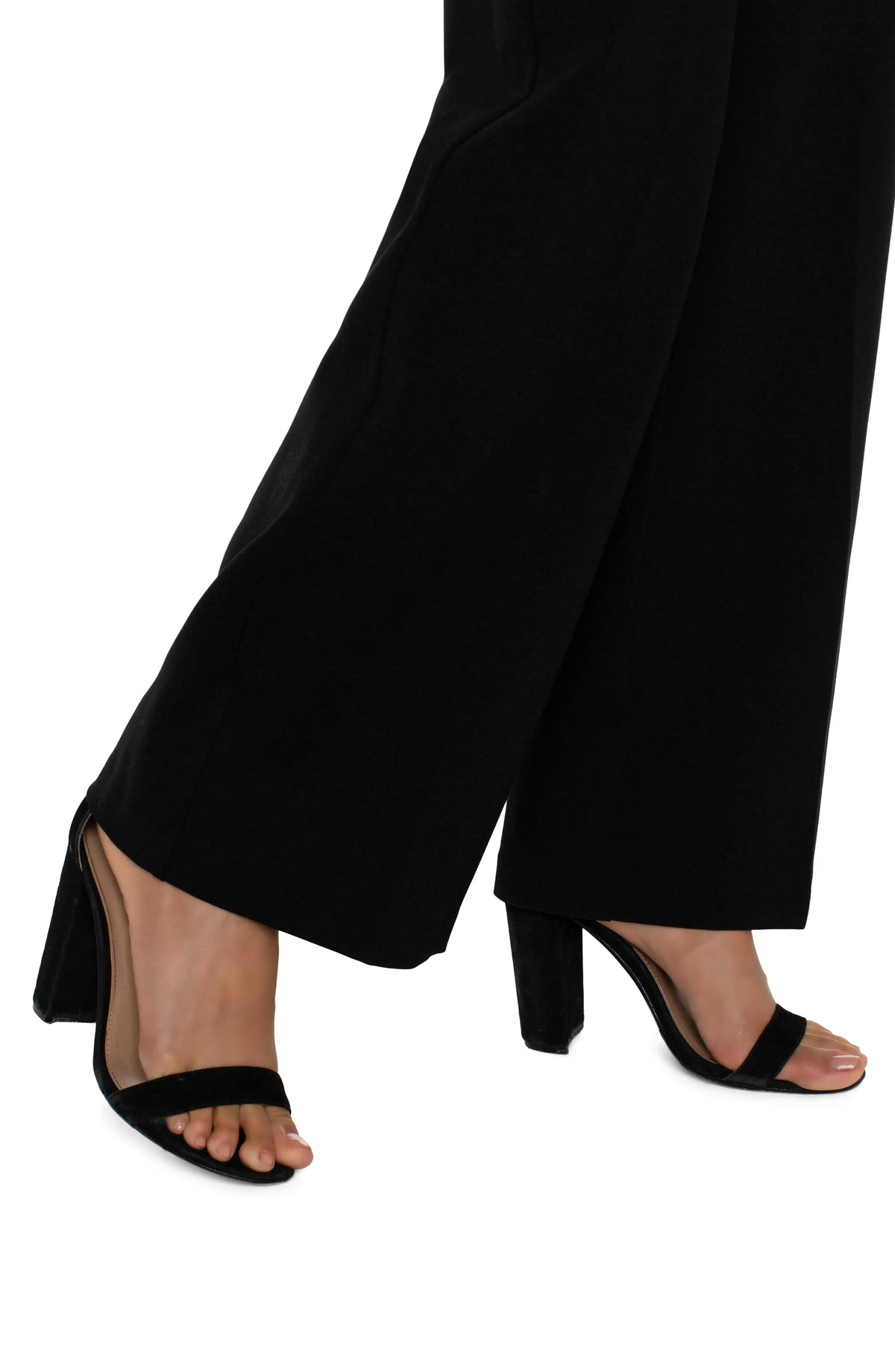 LIVERPOOL KELSEY WIDE LEG TROUSER - BLACK