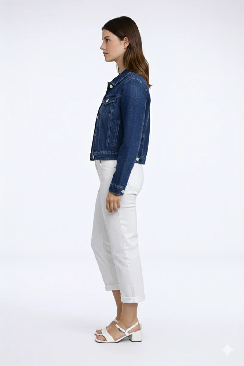CARRELI PREMIUM DENIM JACKET - DARK DENIM - Vi-Leen's Fashions