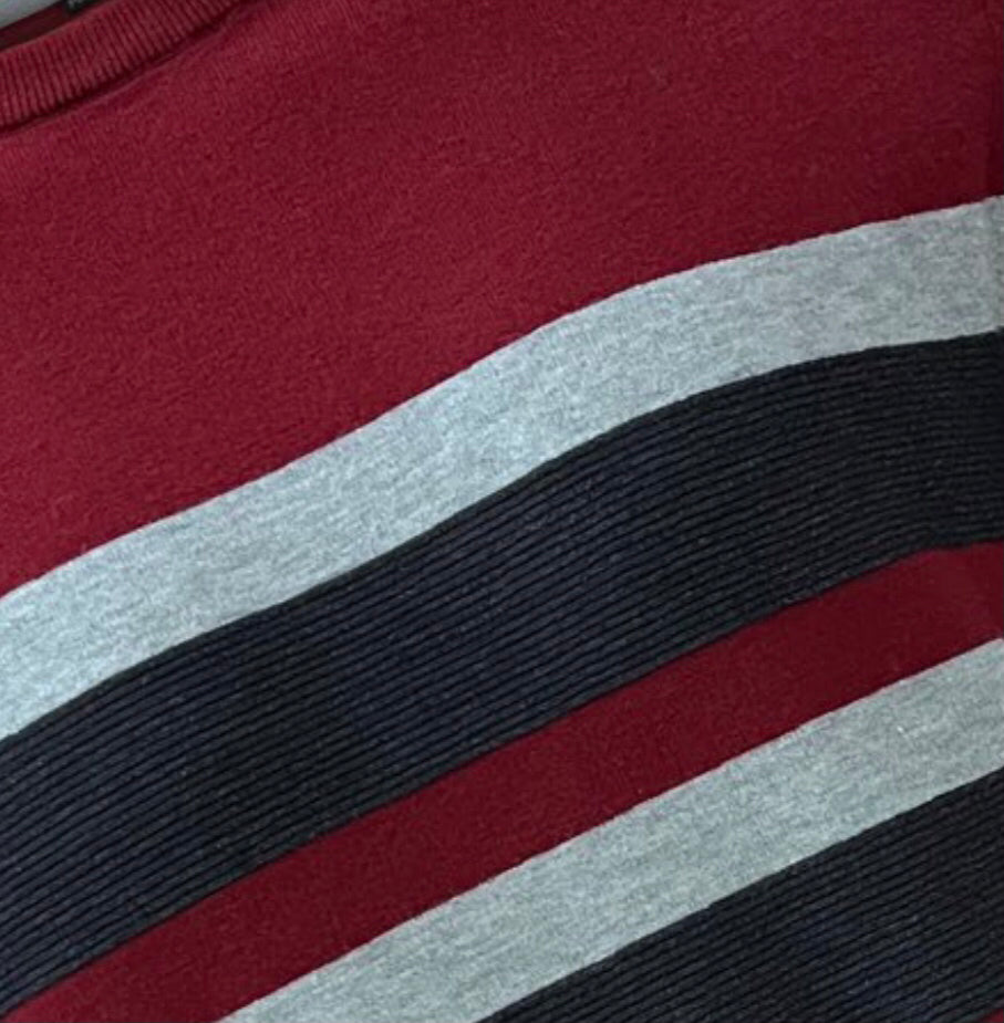 MEN'S POINT ZERO FINE GAUGE CREW NECK SWEATER - CRIMSON