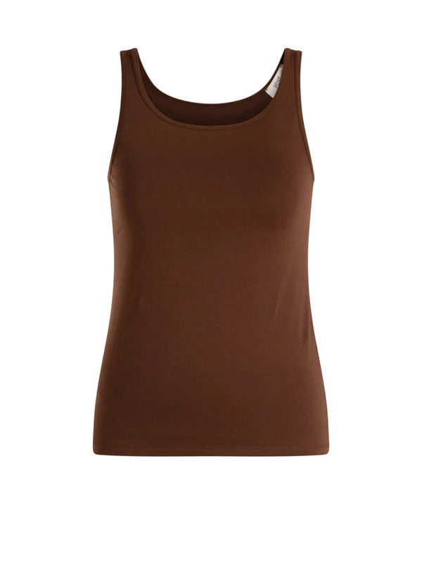 YEST ZULEICA TANK TOP - COFFEE BROWN - Vi-Leen's Fashions