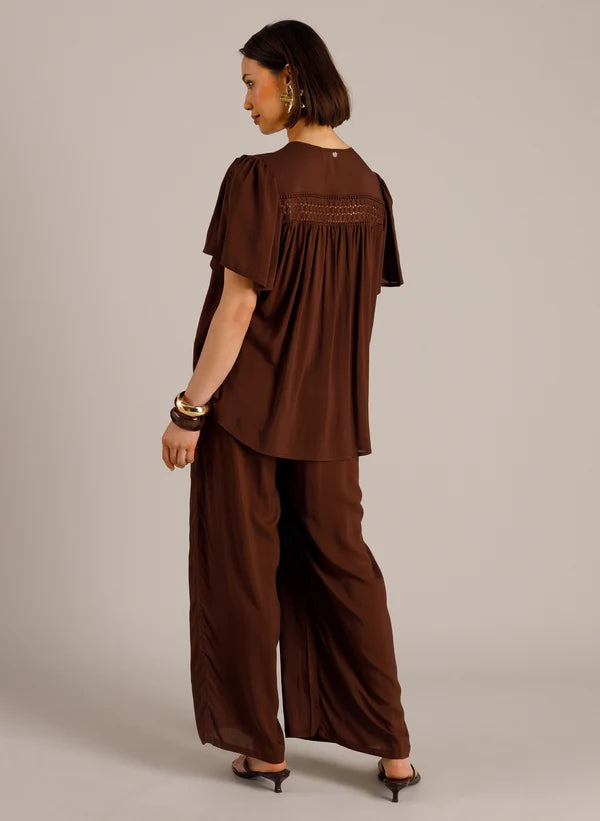 YEST MEGAN TOP - COFFEE BROWN - Vi-Leen's Fashions