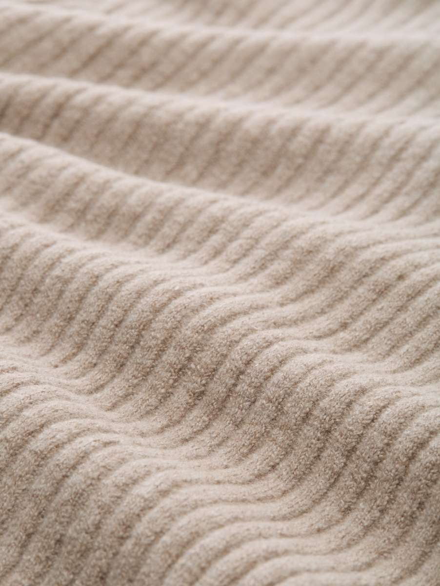 TOM TAILOR COSY RIB CARDIGAN - TAUPE