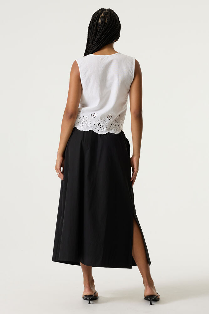 GARCIA COTTON SKIRT WITH POCKETS - BLACK - Vi-Leen's Fashions