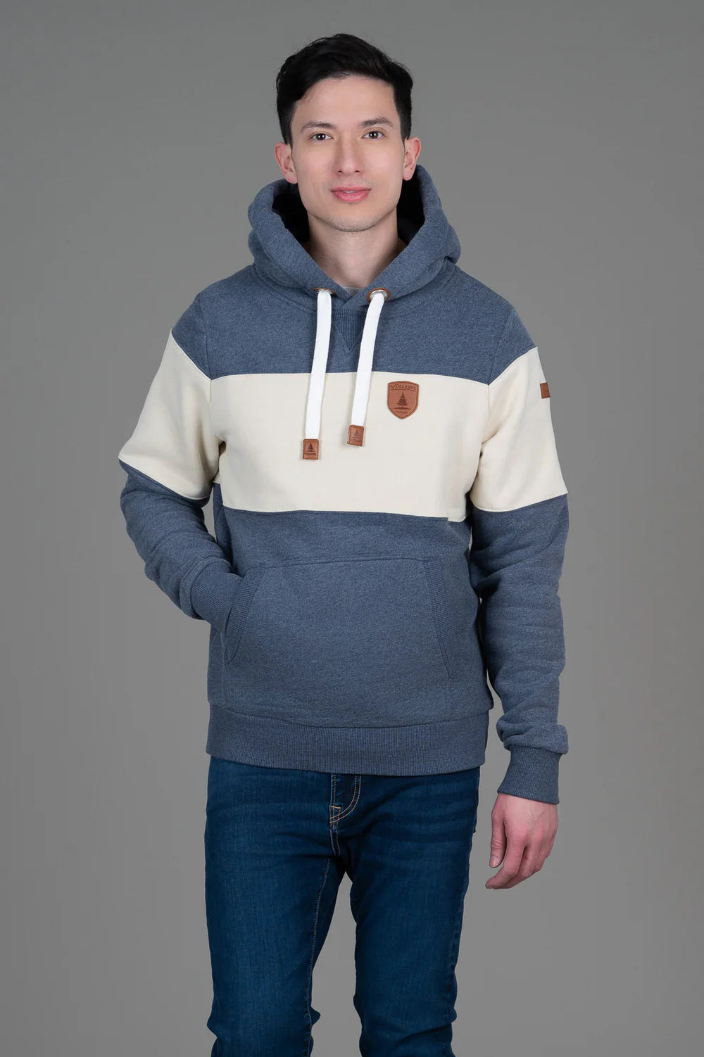 WANAKOME WILKINS HOODIE - NAVY/BARLEY