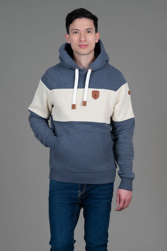 WANAKOME WILKINS HOODIE - NAVY/BARLEY