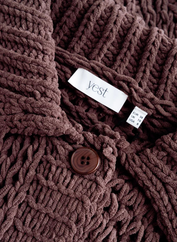 YEST URSEL CARDIGAN - BROWN