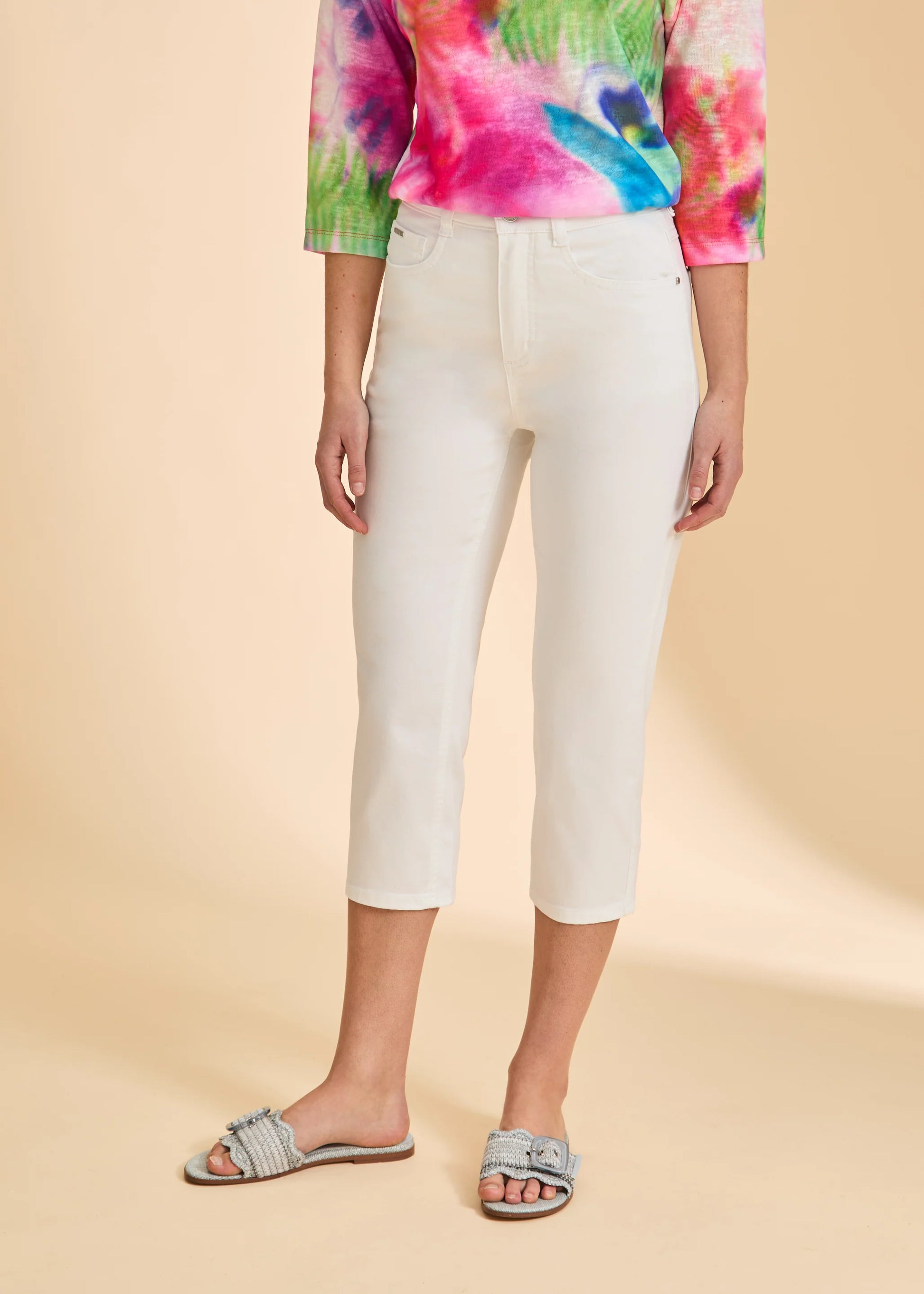 FDJ SUZANNE CAPRI - WHITE - Vi-Leen's Fashions