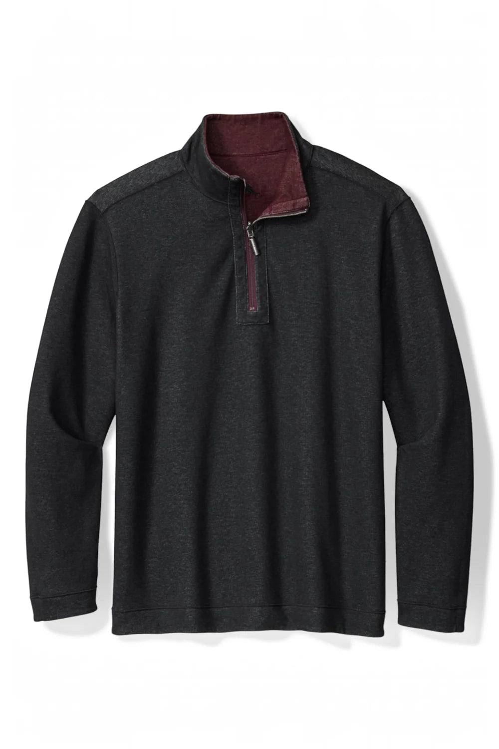 TOMMY BAHAMA FLIPVIEW HALF ZIP - BLACK CHERRY - Vi-Leen's Fashions