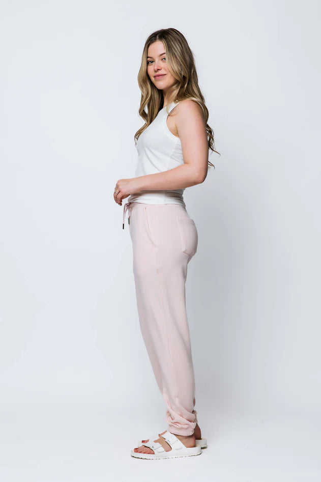 ORB LAINA LUX FLEECE JOGGER - CHALK PINK - Vi-Leen's Fashions