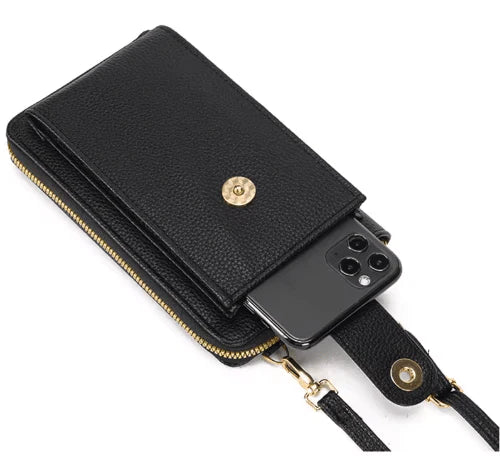 SOLINA PHONE CROSSBODY - BLACK - Vi-Leen's Fashions
